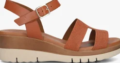 LINA LOCCHI sandalen met hak 8224 cognac Clearance