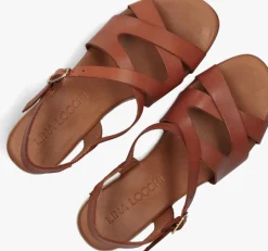 LINA LOCCHI sandalen met hak 5547 cognac Online