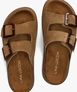 LINA LOCCHI slippers sue 2 gesp slipper cognac Clearance