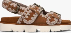 MOU platte sandalen new bio 02 cognac Hot