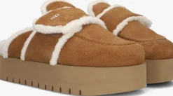 NUBIKK instappers teddy fur cognac