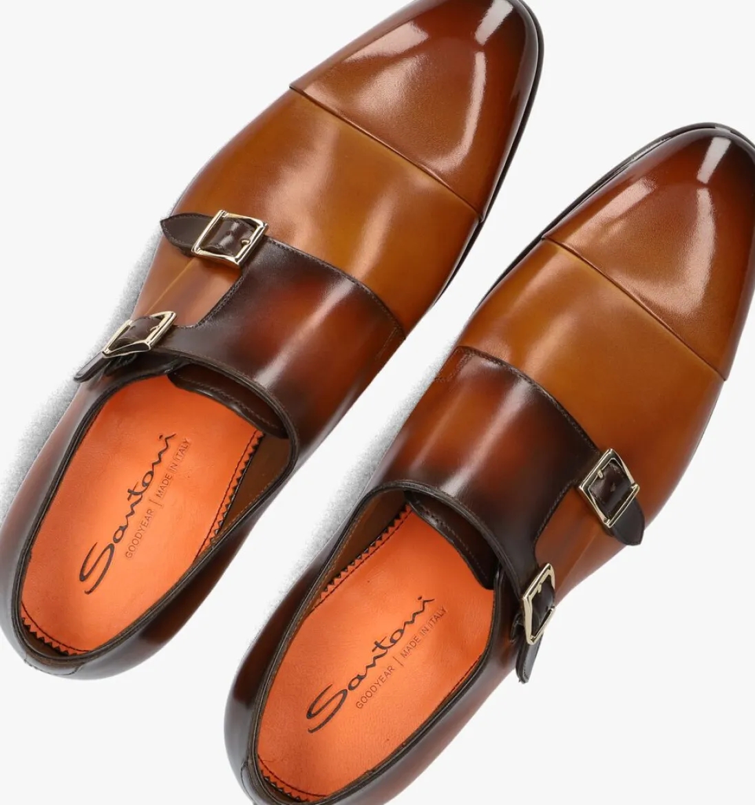 SANTONI nette schoenen ira cognac Discount