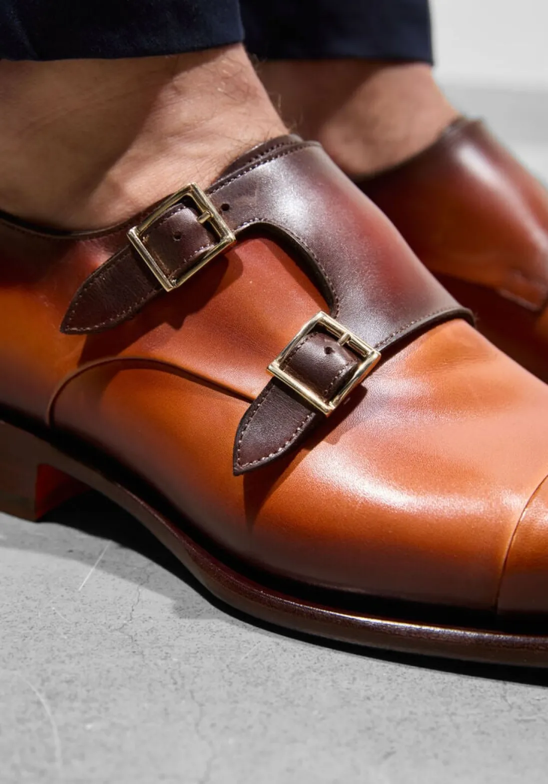 SANTONI nette schoenen ira cognac Discount