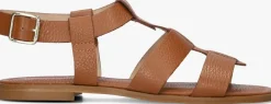 STEFANO LAURAN platte sandalen 24200 cognac Hot