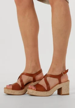 STEFANO LAURAN sandalen met hak 2505 cognac Clearance