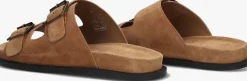 STEFANO LAURAN slippers 2 gesp bio slipper 1 cognac