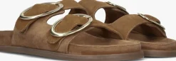 STRATEGIA slippers f69 sue cognac New