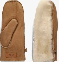 UGG handschoenen exposed sheepskin mitten cognac New