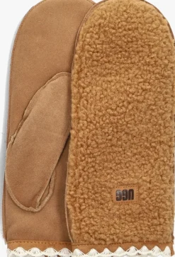 UGG handschoenen fluff scalloped mitten cognac Outlet