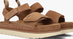 UGG platte sandalen w goldenstar cognac New