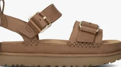 UGG platte sandalen w goldenstar villa cognac Sale