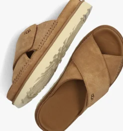 UGG slippers w goldenstar cross slide cognac Outlet
