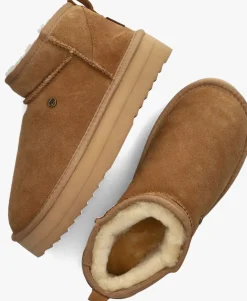 WARMBAT vachtlaarzen durack plateau cognac Discount