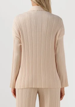 FORTE FORTE blouses poly crepe plisse' overshirt creme