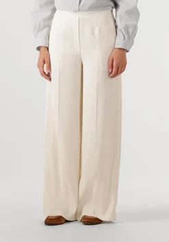 FORTE FORTE pantalon viscole wool slubbed high waist pants creme Hot