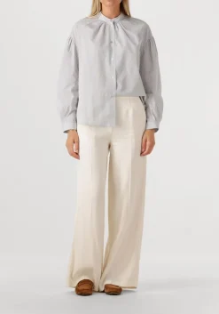 FORTE FORTE pantalon viscole wool slubbed high waist pants creme Hot