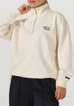 MERCER AMSTERDAM sweater the mercer quarter zip contrast creme Hot