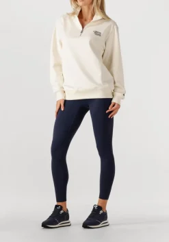 MERCER AMSTERDAM sweater the mercer quarter zip contrast creme Hot