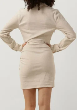 SECOND FEMALE mini jurk zaha dress creme New
