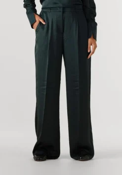 DANTE6 jules creased satin pants donkergroen New