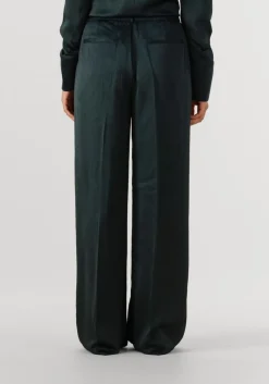 DANTE6 jules creased satin pants donkergroen New