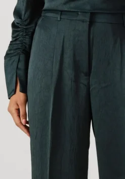 DANTE6 jules creased satin pants donkergroen New