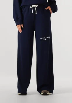 ALIX THE LABEL e wijde broek ladies knitted wide leg scuba pants donkerblauw Online