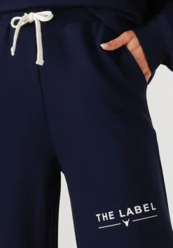 ALIX THE LABEL e wijde broek ladies knitted wide leg scuba pants donkerblauw Online