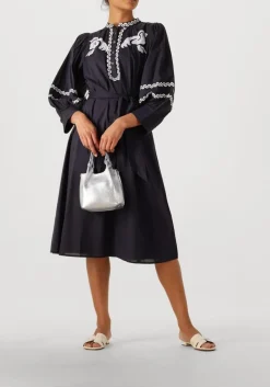 ANTIK BATIK e midi jurk dali dress donkerblauw Hot