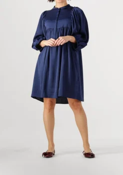 BRUUNS BAZAAR e midi jurk sarina dress donkerblauw Clearance
