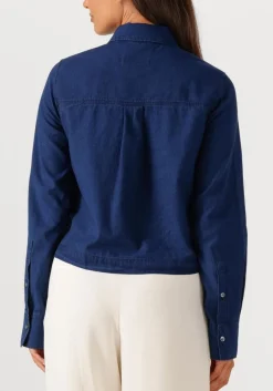 CLOSED e blouses cropped classic shirt donkerblauw Best