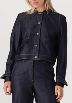 CO'COUTURE e blouses terry denim jacket donkerblauw