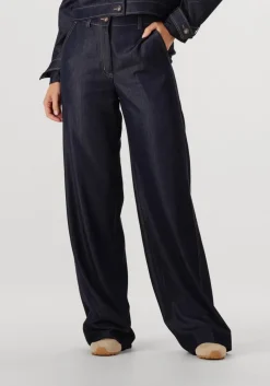 CO'COUTURE e pantalon terry denim long pant donkerblauw Best