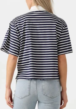 DANTE6 e t-shirt titan embellished polo shirt donkerblauw Outlet