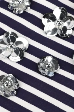 DANTE6 e t-shirt titan embellished polo shirt donkerblauw Outlet