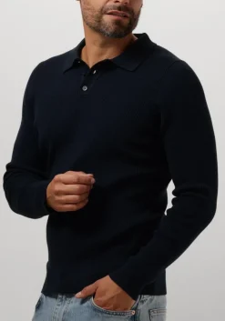 DRYKORN e polo tesuan donkerblauw Outlet