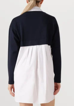 ELISABETTA FRANCHI e mini jurk knitted dress donkerblauw Clearance