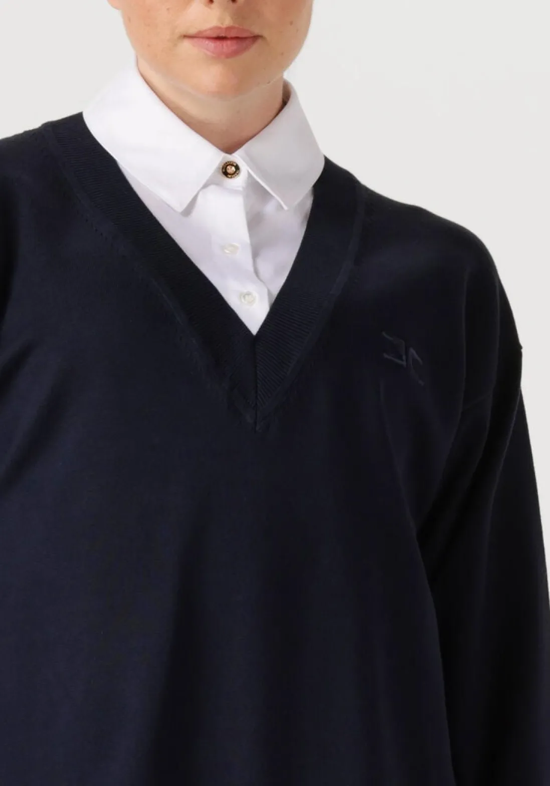 ELISABETTA FRANCHI e mini jurk knitted dress donkerblauw Clearance