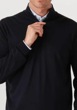 FILIPPO DE LAURENTIIS e trui mezza zip ml r.merino donkerblauw Online