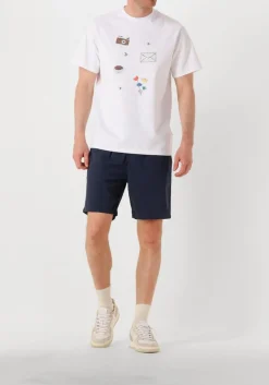 FORÉT e forét korte broek hush seersucker short donkerblauw Discount