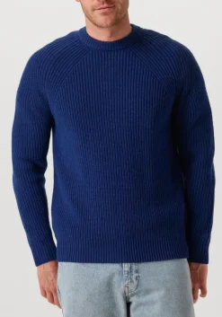 FORÉT e forét trui delta wool knit donkerblauw New