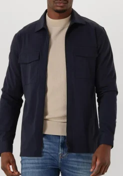 GENTI e overshirt oaks shirt jacket zip donkerblauw Sale