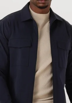 GENTI e overshirt oaks shirt jacket zip donkerblauw Sale
