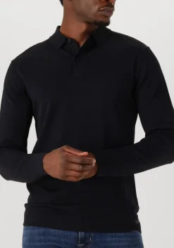 GENTI e trui polo ls donkerblauw Discount