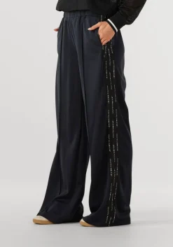 HAUTE L'AMITIÉ e haute l'amitié wijde broek logo tape track tall pant donkerblauw Clearance