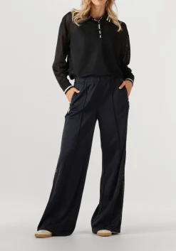 HAUTE L'AMITIÉ e haute l'amitié wijde broek logo tape track tall pant donkerblauw Clearance