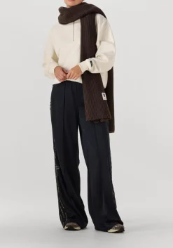 HAUTE L'AMITIÉ e haute l'amitié wijde broek logo tape track tall pant donkerblauw Clearance