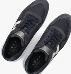 HOGAN e lage sneakers interactive3 allacciato pelle donkerblauw Hot