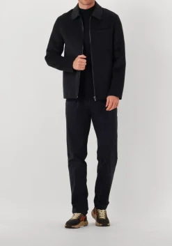 PROFUOMO e coltrui pullover mock neck merino donkerblauw Outlet