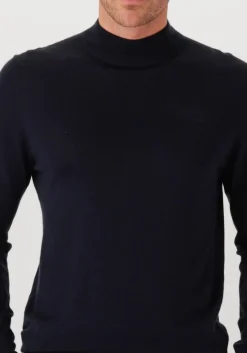 PROFUOMO e coltrui pullover mock neck merino donkerblauw Outlet